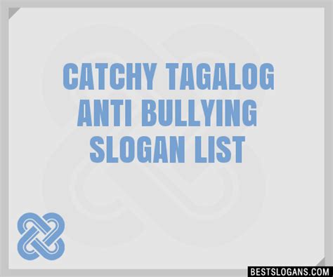 slogan tungkol sa bullying tagalog